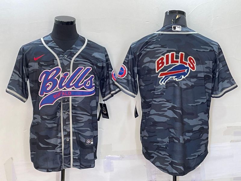 Men Buffalo Bills Blank Camo 2022 Nike Co branded NFL Jersey